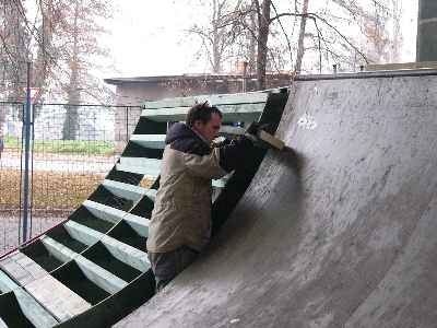 Minulý měsíc proběhla oprava kolínského skateparku. Foto - Jiří Červín